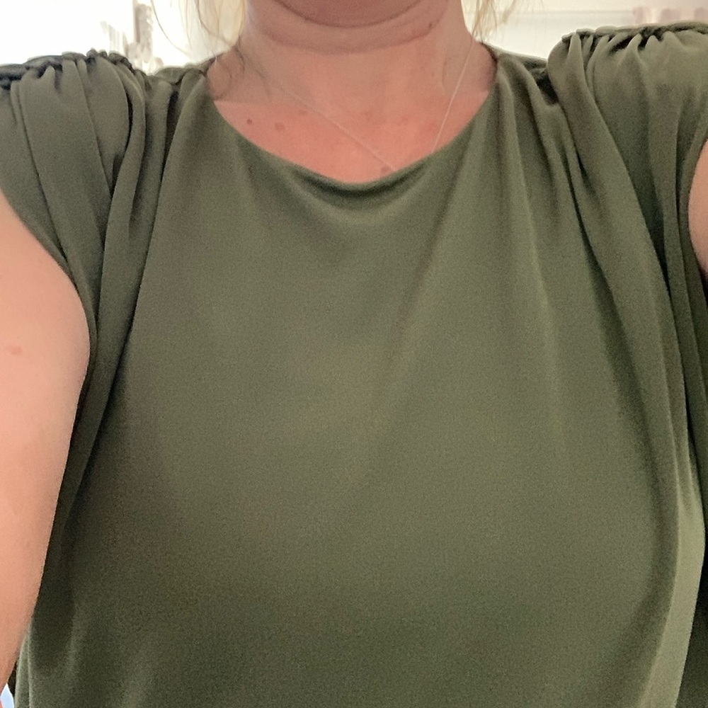INC SIZE L OLIVE BLOUSE CUTE!!